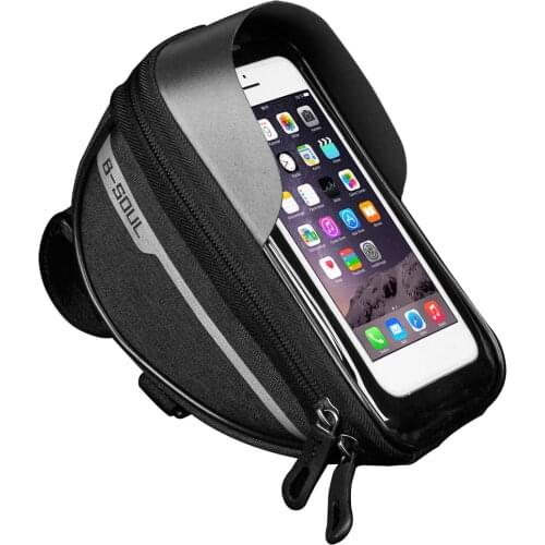 Bicycle Front Frame Touch Screen Waterproof Phone Bag MTB Top Tube Pannier Bike Front Tube Pack Bag Necessary Cycling Gadgets