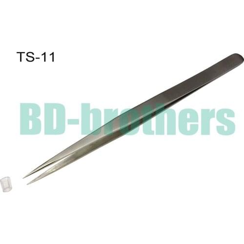 High Quality 140mm Stainless Steel TS11 Tweezers Nipper TS-11 1.2mm / 1.5mm for Phone Repairment DIY Repair Tools 1000pcs/lot