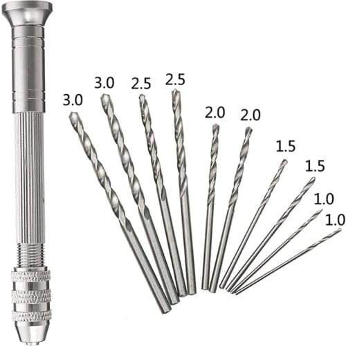 1 Set Metal Hand Drill Equipments for Epoxy Resin Mold 1mm-3mm Drill Screw Wood Craft Jewelry Making Handmade Craft DIY Tools