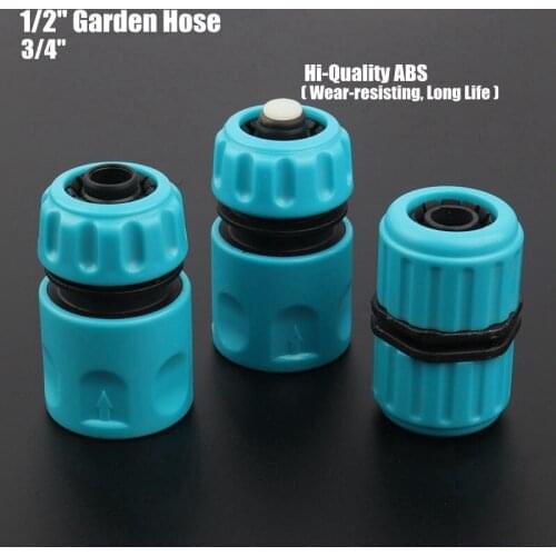 1pc 1/2" 3/4" Garden Hose Fast Connectors Hi-Quality ABS Faucet Garden Water Gun Quick Joints Soft Water Pipe Repair Connector