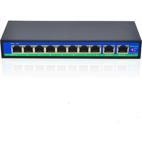 10-port poe switch 8+2 port power supply 250 meters long distance transmission ethernet switch
