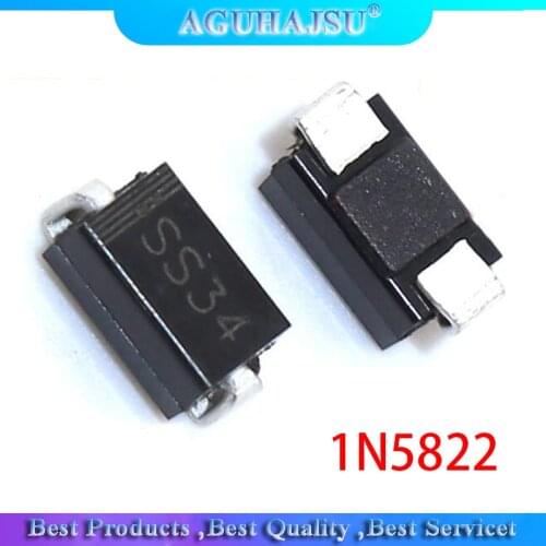 100pcs 1N5822 SMA diode ss34 smd do-214ac IN5822 Schottky