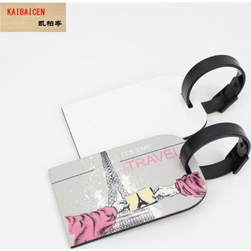 200pc/Lot Sublimation Blank MDF wooden luggage tags with punch hole transfer custom luggage tag DIY consumables both sides Print