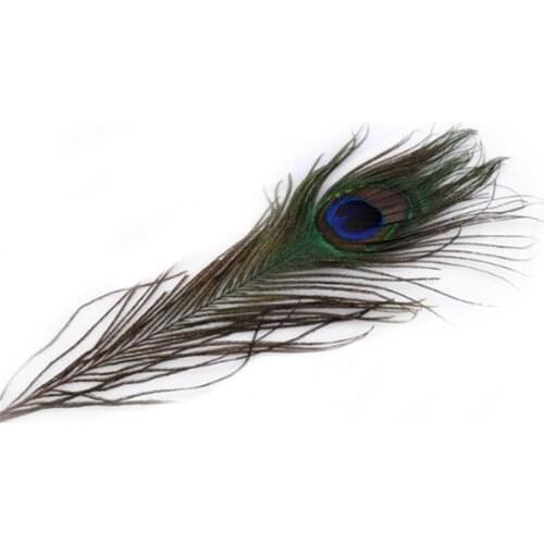 50 pcs 25-30cm Beautiful Natural Peacock Tail Feathers Eyes Feathers Decorations for Craft / Art / Dress / Hats / Bridal Costum
