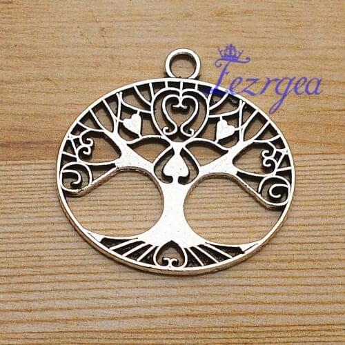 30pcs/lot--23x24mm, tree chams,Antique silver plated tree of life charms,DIY supplies,Jewelry accessories