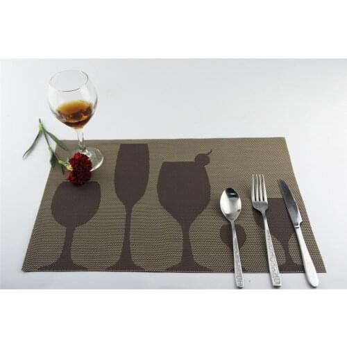4pcs/Lot 5 Colors 30x45cm Tessforest Placemat jacquard table mat PVC pad European Western-style food pad J0813