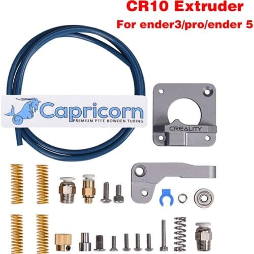 Capricorn Bowden PTFE Tubing XS Series 1M+MK8 Gray Metal Extruder Kit+4Pcs Heated Bed Pressure Springs Creality 3D Printer Parts