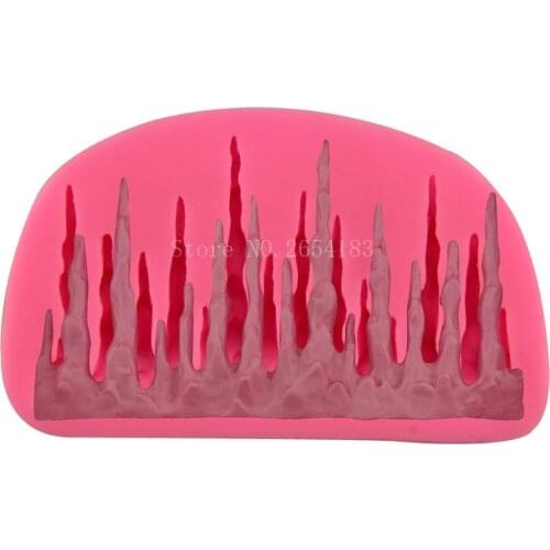 Icicle wall shape Lace Silicone Fondant Soap 3D Cake Mold Cupcake Jelly Candy Chocolate Decoration Baking Tool Moulds FQ3212