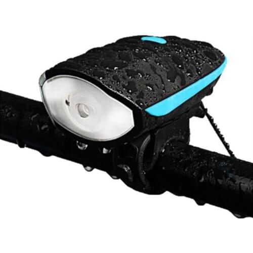 Waterproof Bicycle Light USB Charging Bike Front Light Flashlight Handlebar Cycling Head Light Horn Rechargeable Luces Bicicleta