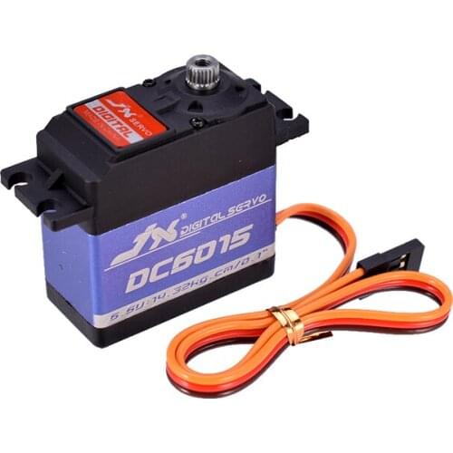 JX Servo DC6015 15kg 0.1sec 6.6V Aluminium Shell Metal gear Core Digital Standard for RC Car Crawler Servo Spare Parts
