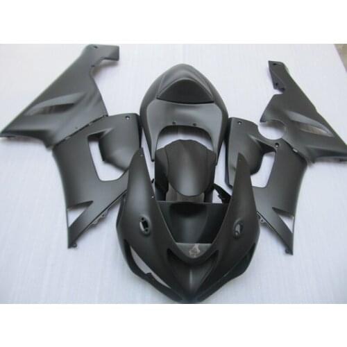 High quality ABS Fairing kit for Kawasaki NINJA ZX 6R 2005 2006 zx6r 05 06 all matte black bodywork fairings set HP39