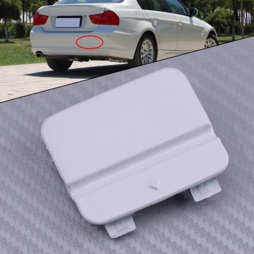 51127202673 Rear Bumper Tow Hook Cap Trim Cover Plastic White fit for BMW 3 E90 E91 LCI 2009 2010 2011 2012
