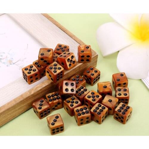 25 Pcs/Set Game Dice Number 12 Square Stripe Creative Dices Party Club Games Lover Gifts For D & D Dungeon Desktop Table Games