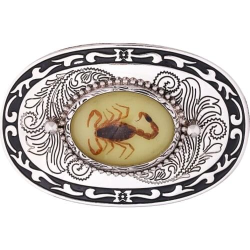Mens Western Scorpion Belt Buckle Alloy Classic Buckle for Leather Belts