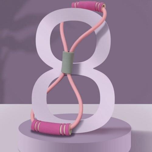 Newest Yoga Gum Fitness Resistance 8 Word Chest Expander Rope Workout Muscle Fitness Rubber Elastic Bands for Sports Exercise