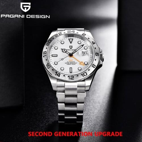 Pagani Designs 2021 Top Brand New Mens GTM Clock 316L Stainless Steel Sapphire Mens Business Waterproof Watch reloj hombre