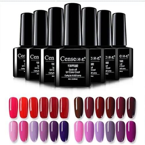 8ml Gel Polish Semi-permanent UV LED Lamp Glitter for Manicure Base Top Coat Soff Off Gel Nail Polish Lacquer Varnishe 74-96