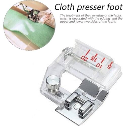 Hemming fabric presser foot Fabric fabric presser foot Multifunctional adjustable width Household sewing machine accessories