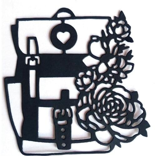 Clear Stamps School Bag Embossing Mould, DIY Printing Carbon Steel Mould for Card Making and Scrapbooking