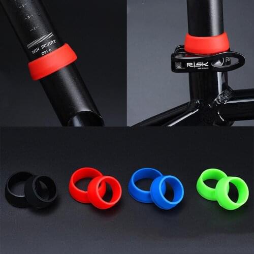 Mountain Bike Seat Post Ring Dust Cover Cycling Silicone Waterproof Bicycle Seatpost Case Protective Outdoor Bike Accessories