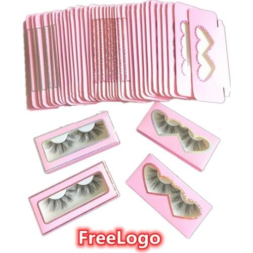 Pink special window Lash Boxes Packaging Wholesale 5D mink lash Paper Box Various Color Empty Eyelashes Boxes Vendor makeup