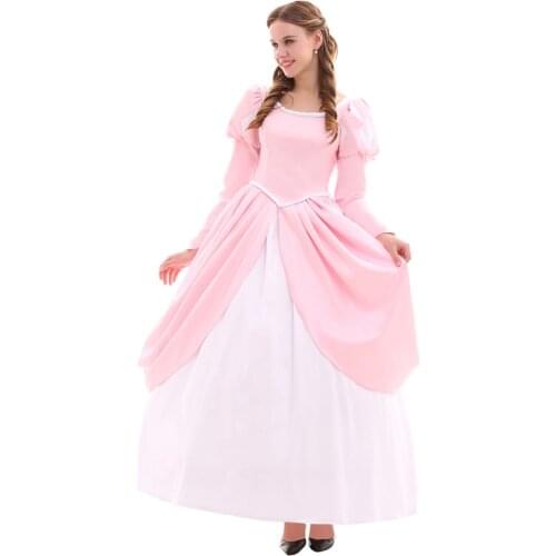 Mermaid Princess pink Costume Dress Halloween Carnival Birthday Party Cosplay Costume