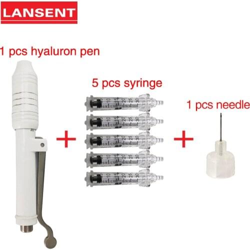 One Set White Hyaluron Pen Syringe Converter Skin Care Tools Hyaluronic Serum Pen For Anti Wrinkle Skin Rejuvenation And Lips