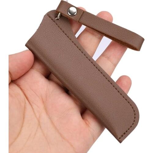 Fold Knife Tool Belt Loop Case Holder Leather Knife Sheath Pouch Bag Camp Outdoor Carry