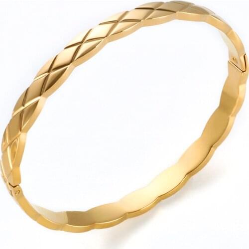 Vintage Cross Line Bracelet Men Women Fashion High Quality Stainless Steel Punk Open Cuff Bangle Fine Jewelry Gift bijoux femme