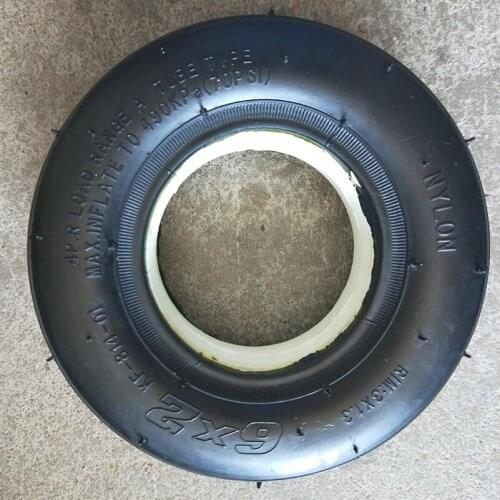 High quality 6" Tire tyre 6X2 soild tire without inner tire Non inflatable for Electric Scooter F0 Wheel Trolley Cart Air Wheel