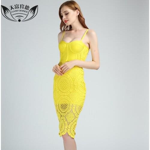 New Women Summer Bandage Lace Dress Strapless With Chest Pad High Elasticity Mini Dresses Sleeveless Sheath Sexy Rayon Clothes