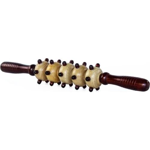 1PCS Wood Massage Stick Roller Massager tool Reflexology Hand Body Massage Roller Waist Back Massage Neck Leg Wooden Massager