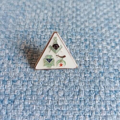 1PCS 3/4" Small Soft Enamel With Epoxy Masonic Scottish Rite Shriner Lapel Pin