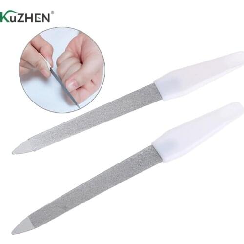 1PC Durable Nail File Double Sided Handle Nail Buffer Files Pro Manicure Pedicure Nail Art Tool For Women Men