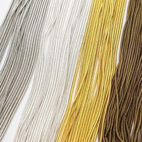 10 Meter/lot Gold Silver Color Round Bulk Snake Link Chains Dia 1.5mm fit DIY Fashion Punk Necklace Making Findings