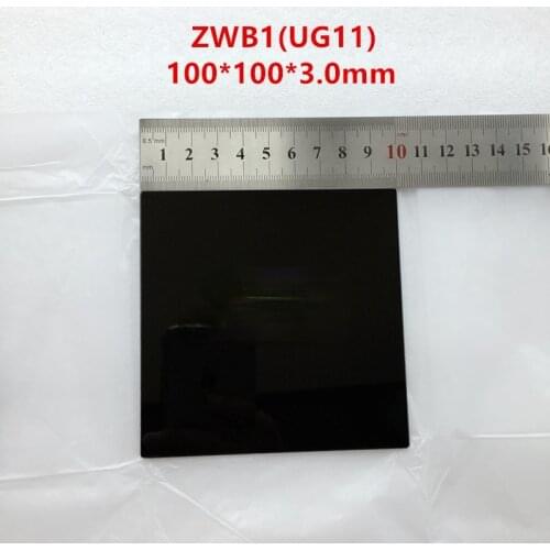 100 x 100 x 3.0mm ZWB1 UV filter UG11 visible light absorption up to 330nm