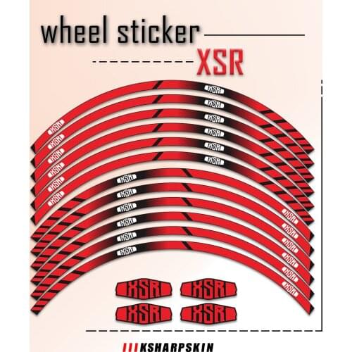 12 Strips Sale Stickers Motorcycle Reflective Sticker Fashion Tire Decal Super Mucous Membrane Decals For YAMAHA XSR 900 700