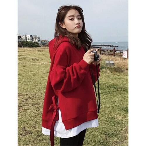 2019 Autumn and winter new fashion hooded pullover women spring autumn loose office ladies INS tide hooded women pullover K036