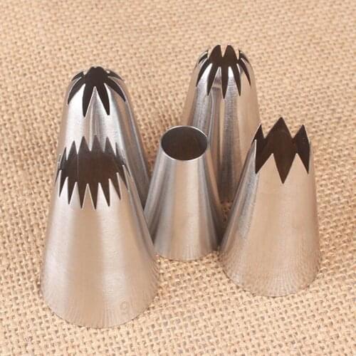 5Pcs Cakes Decoration Set Cookies Supplies Russian Icing Piping Pastry Nozzle Stainless Steel Kitchen Gadgets Decor