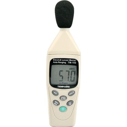 TM-102 Noise Meter Sound Level Decibel Monitoring 30~130dB LCD Displays Automatic 4-digit