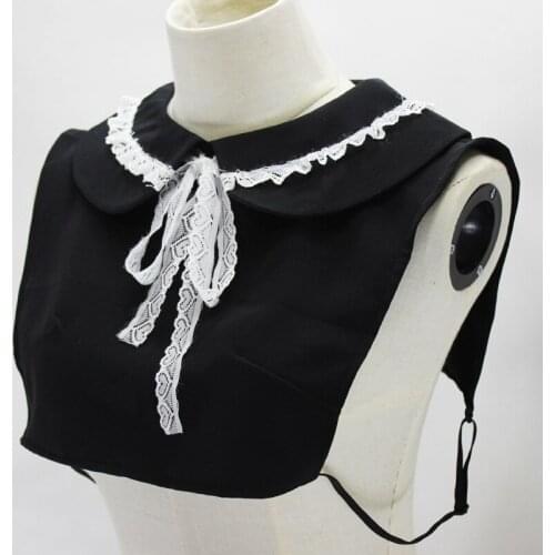 Velvet satin fake collar decorative Victoria Bottoming high neck collier femme Bow false lace Peter Pan collar Office Lady shirt