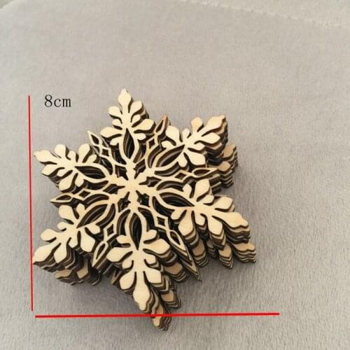 Rustic Wood Sectored Snowflake Nordic Christmas Tree Hanging Decor