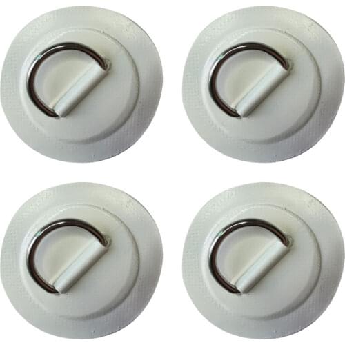 Surfboard Dinghy Boat PVC Patch With Stainless Steel D Ring Deck Rigging SUP Board Round Ring Pad with Elastic Bungee Rope Kit