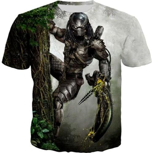 Horror Movie The Predator 3D Print Tshirt Men Women Streetwear Short Sleeve T-Shirts Boys Teen Kids Children Summer Clothes Tops
