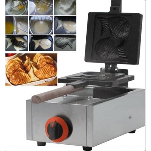 Gas style commercial korea Fish shaped waffle baker,Gas waffle machine