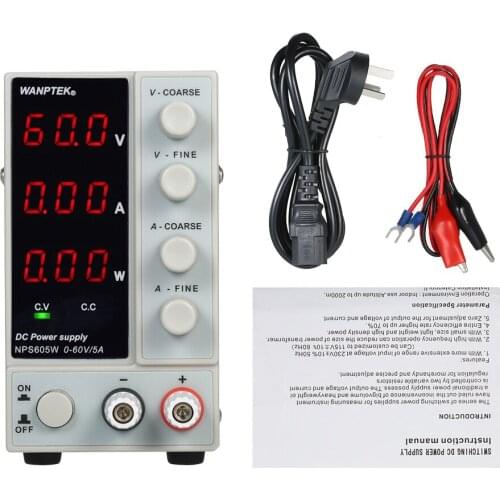 Switching DC Power Supply 3 Digits Display LED High Precision Adjustable Mini Power Voltage & Current Regulated Dual Output