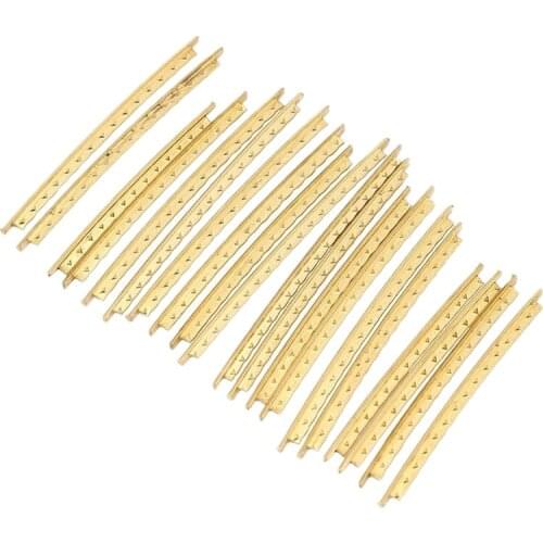 Guitar Fretwire, Guitar Fret Wires 20Pcs Brass Guitar Fret 2.0mm Fret Wire Set for Folk Wooden Guitars Accessory