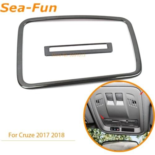 For Chevrolet Cruze 2017 2018 Car Interior Dome Reading Light Lamp Cover Trim Decor Sticker Frame ABS Chrome Accessories