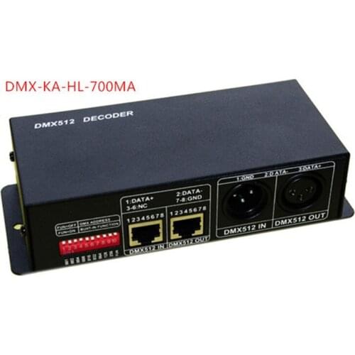 Best price DC12-24V constant current DMX-KA-HL-700MA DMX512 decoder led controller use for led strip led lamp
