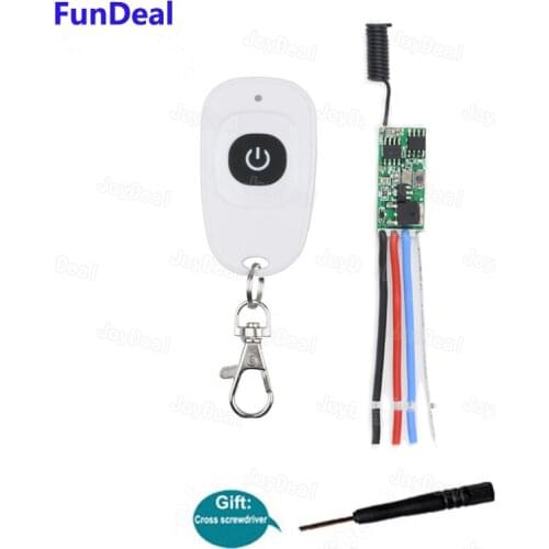 433MHz 3.7v 6V 12V 24V Mini 1CH RF Wireless Remote Control Switch Power LED Lamp Controller Micro Receiver Transmitter Light Diy